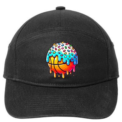 Ice Cream Basketball Drip  Basketball Stuff 7-Panel Snapback Hat