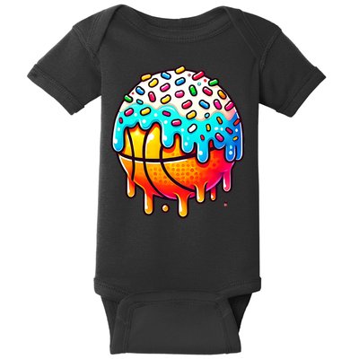 Ice Cream Basketball Drip  Basketball Stuff Baby Bodysuit
