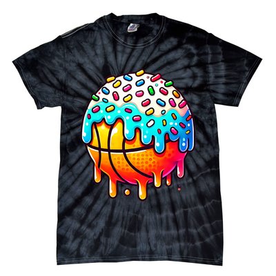 Ice Cream Basketball Drip  Basketball Stuff Tie-Dye T-Shirt