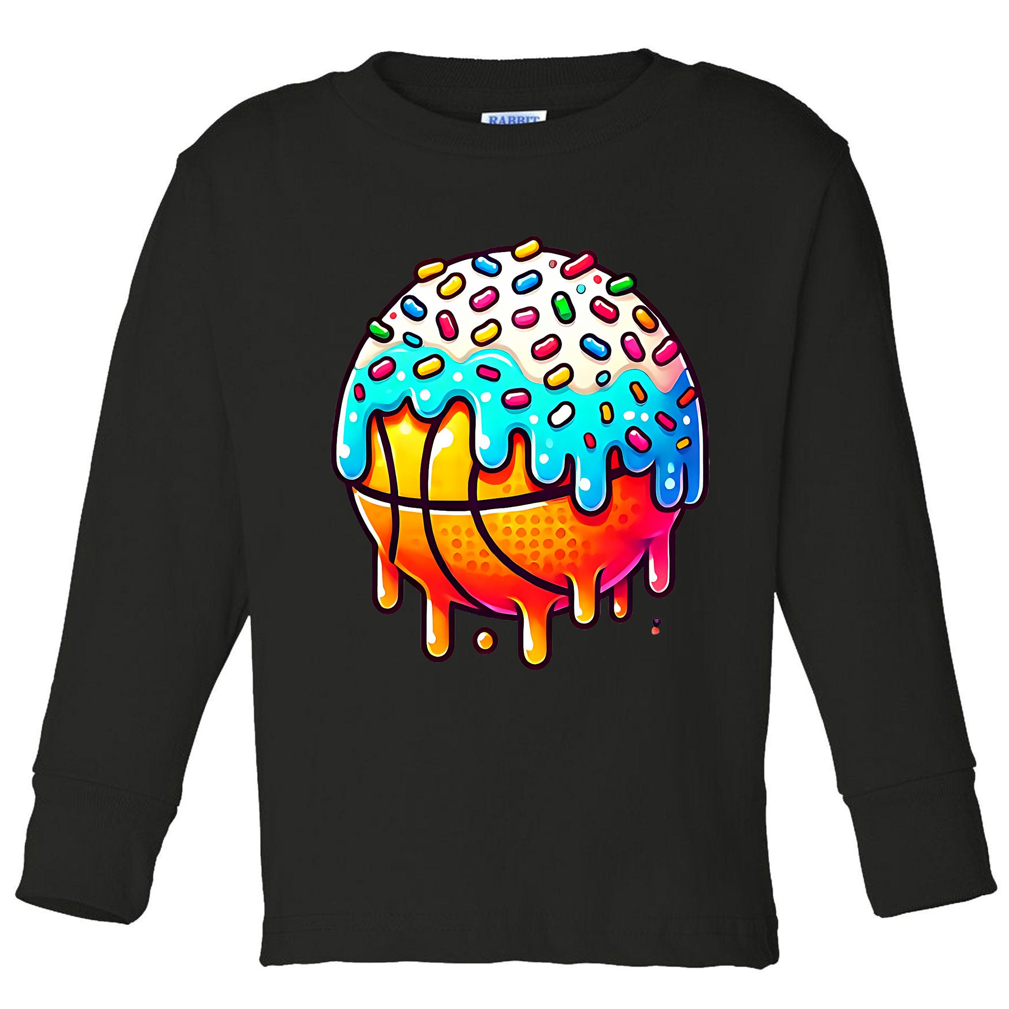 Ice Cream Basketball Drip  Basketball Stuff Toddler Long Sleeve Shirt