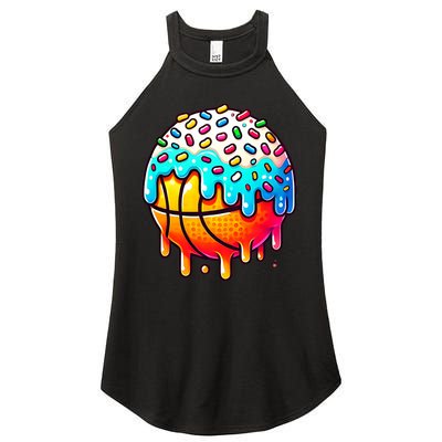 Ice Cream Basketball Drip  Basketball Stuff Women's Perfect Tri Rocker Tank