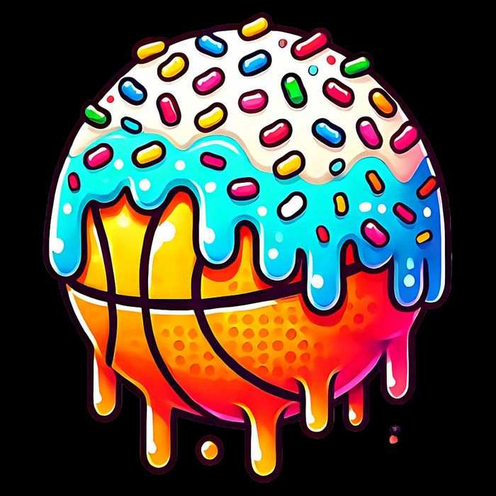 Ice Cream Basketball Drip  Basketball Stuff Short Acrylic Beanie