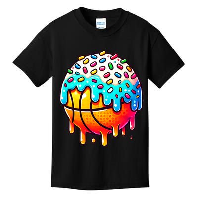 Ice Cream Basketball Drip  Basketball Stuff Kids T-Shirt