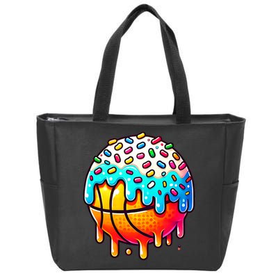 Ice Cream Basketball Drip  Basketball Stuff Zip Tote Bag
