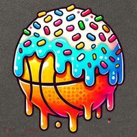 Ice Cream Basketball Drip  Basketball Stuff Cotton Canvas Backpack