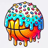 Ice Cream Basketball Drip  Basketball Stuff Garment-Dyed Sweatshirt