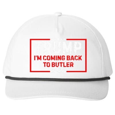 IM Coming Back To Butler Trump Fight 2024 Us Flag Snapback Five-Panel Rope Hat