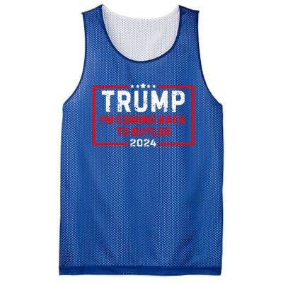 IM Coming Back To Butler Trump Fight 2024 Us Flag Mesh Reversible Basketball Jersey Tank