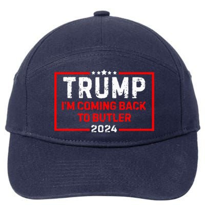 IM Coming Back To Butler Trump Fight 2024 Us Flag 7-Panel Snapback Hat