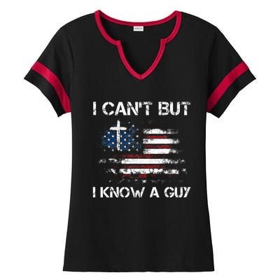 I CanT But I Know A Guy Jesus Cross Christian Believer Ladies Halftime Notch Neck Tee