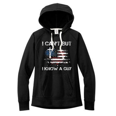 I CanT But I Know A Guy Jesus Cross Christian Believer Women's Fleece Hoodie