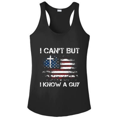 I CanT But I Know A Guy Jesus Cross Christian Believer Ladies PosiCharge Competitor Racerback Tank