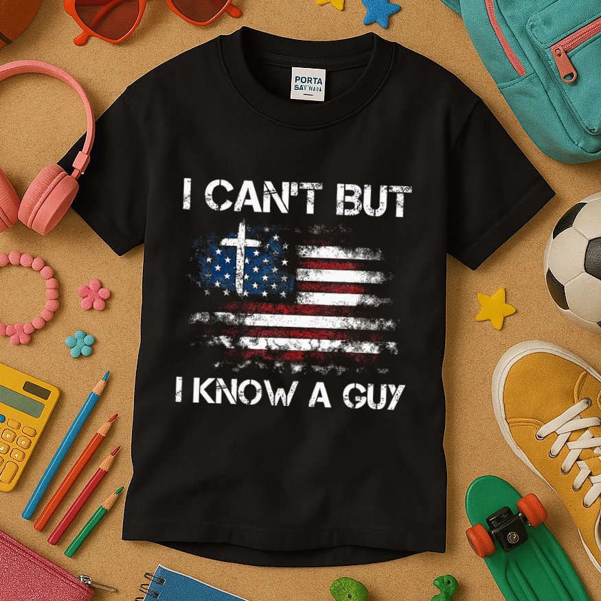 I CanT But I Know A Guy Jesus Cross Christian Believer Kids T-Shirt