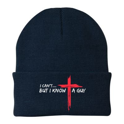 I CanT But I Know A Guy Jesus Cross Funny Christian Knit Cap Winter Beanie