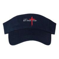 I CanT But I Know A Guy Jesus Cross Funny Christian Valucap Bio-Washed Visor