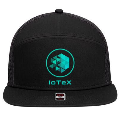 Iotex Crypto Blockchain Hodl Iotx Coin Decentralized Finance Gift 7 Panel Mesh Trucker Snapback Hat