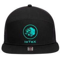 Iotex Crypto Blockchain Hodl Iotx Coin Decentralized Finance Gift 7 Panel Mesh Trucker Snapback Hat