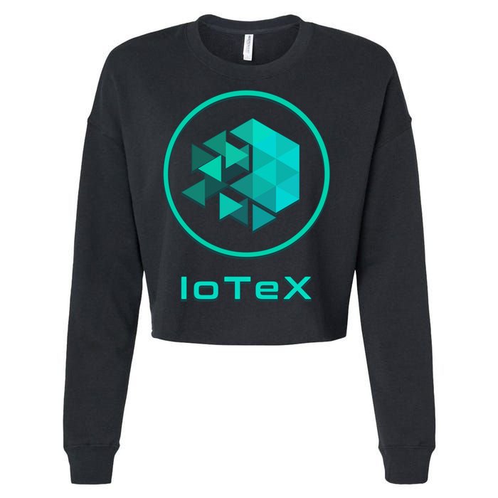 Iotex Crypto Blockchain Hodl Iotx Coin Decentralized Finance Gift Cropped Pullover Crew