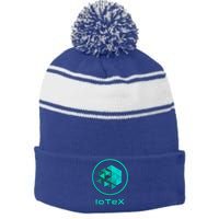 Iotex Crypto Blockchain Hodl Iotx Coin Decentralized Finance Gift Stripe Pom Pom Beanie