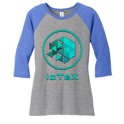 Iotex Crypto Blockchain Hodl Iotx Coin Decentralized Finance Gift Women's Tri-Blend 3/4-Sleeve Raglan Shirt