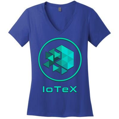 Iotex Crypto Blockchain Hodl Iotx Coin Decentralized Finance Gift Women's V-Neck T-Shirt