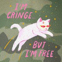 IM Cringe But IM Free Funny Legacy Tie Dye Trucker Hat