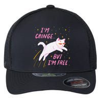 IM Cringe But IM Free Funny Flexfit Unipanel Trucker Cap