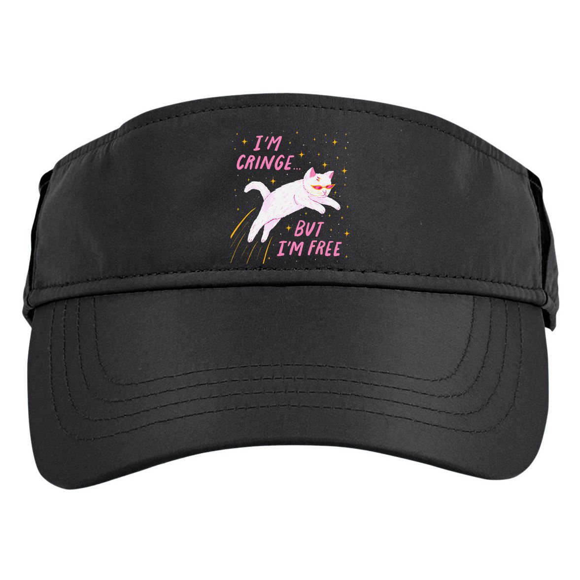 IM Cringe But IM Free Funny Adult Drive Performance Visor