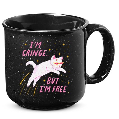 IM Cringe But IM Free Funny 15oz Campfire Ceramic Mug
