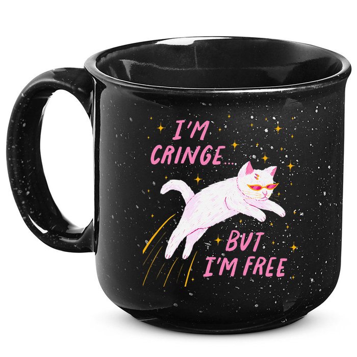 IM Cringe But IM Free Funny 15oz Campfire Ceramic Mug