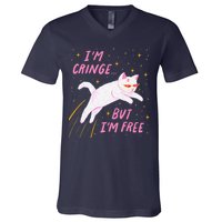 IM Cringe But IM Free Funny V-Neck T-Shirt