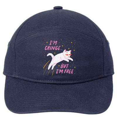IM Cringe But IM Free Funny 7-Panel Snapback Hat