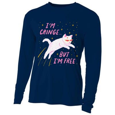 IM Cringe But IM Free Funny Cooling Performance Long Sleeve Crew