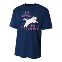 IM Cringe But IM Free Funny Youth Performance Sprint T-Shirt