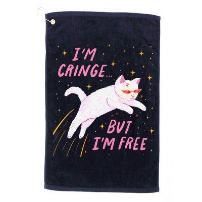 IM Cringe But IM Free Funny Golf Towel