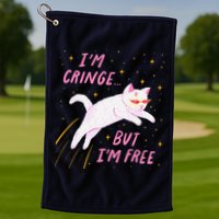 IM Cringe But IM Free Funny Golf Towel