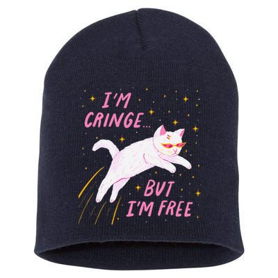 IM Cringe But IM Free Funny Short Acrylic Beanie