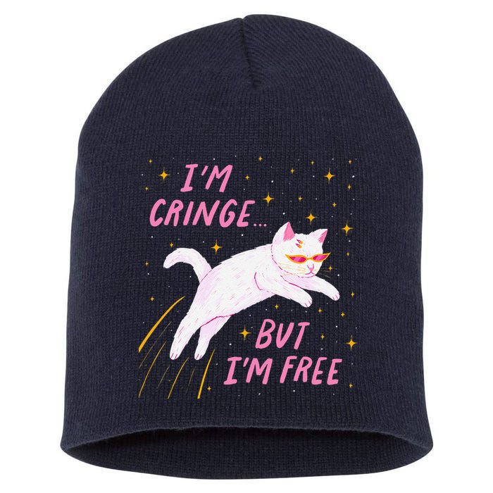 IM Cringe But IM Free Funny Short Acrylic Beanie