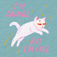 IM Cringe But IM Free Funny Sueded Cloud Jersey T-Shirt