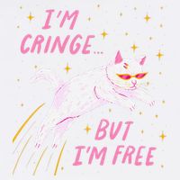 IM Cringe But IM Free Funny Garment-Dyed Sweatshirt