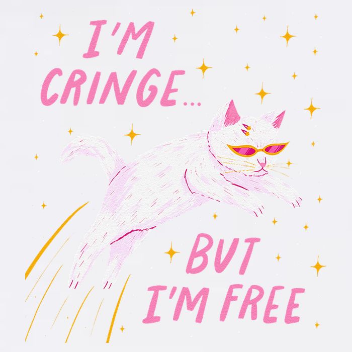 IM Cringe But IM Free Funny Garment-Dyed Sweatshirt