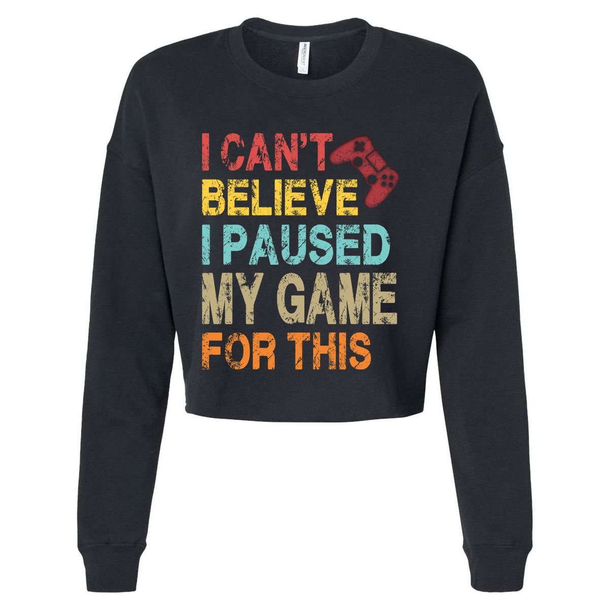 I Can't Believe I Paused My Game For This Cropped Pullover Crew