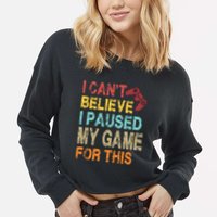 I Can't Believe I Paused My Game For This Cropped Pullover Crew