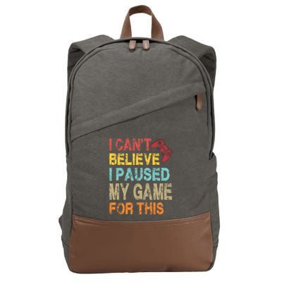 I Can't Believe I Paused My Game For This Cotton Canvas Backpack