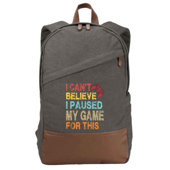 I Can't Believe I Paused My Game For This Cotton Canvas Backpack