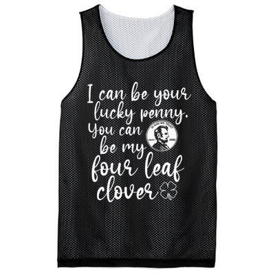 I Can Be Your Lucky Penny You Can Be My Four Leaf Clover Mesh Reversible Basketball Jersey Tank