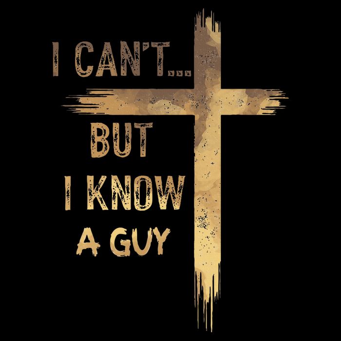 I CanT But I Know A Guy Jesus Cross Funny Christian Sustainable Knit Beanie