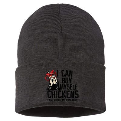 I Can Buy Myself Chickens My Own Eggs Local Eggs Egg Dealer Sustainable Knit Beanie