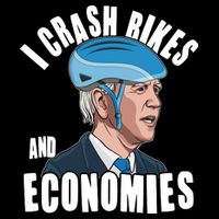 I Crash Bikes And Economies Anti Biden Doggie Tank