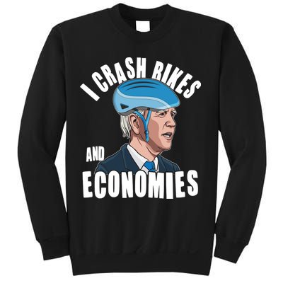I Crash Bikes And Economies Anti Biden Sweatshirt